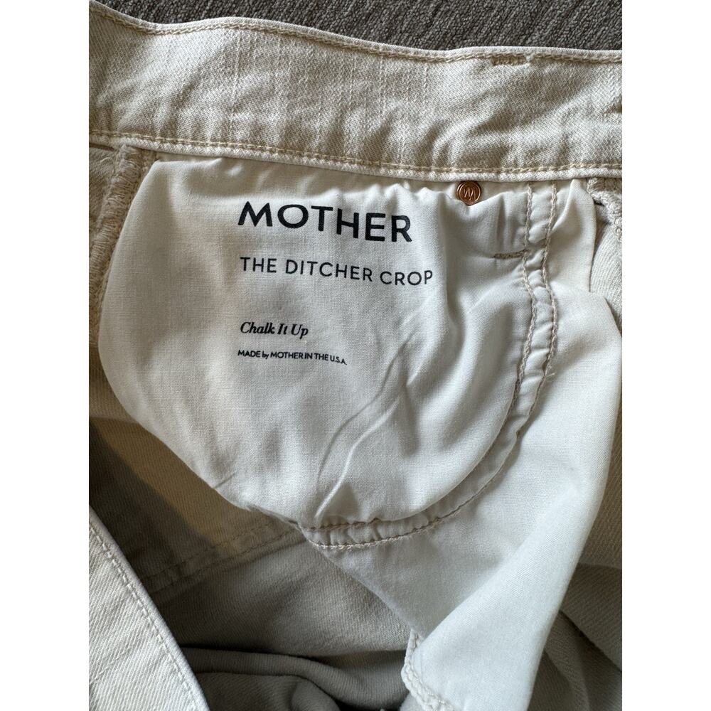 Mother Jeans The Ditcher Crop In Chalk It Up Tan Beige Size 26 High Waist - Picture 5 of 11
